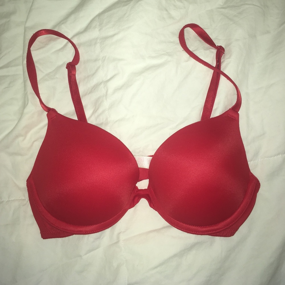 VS PINK red push-up bra