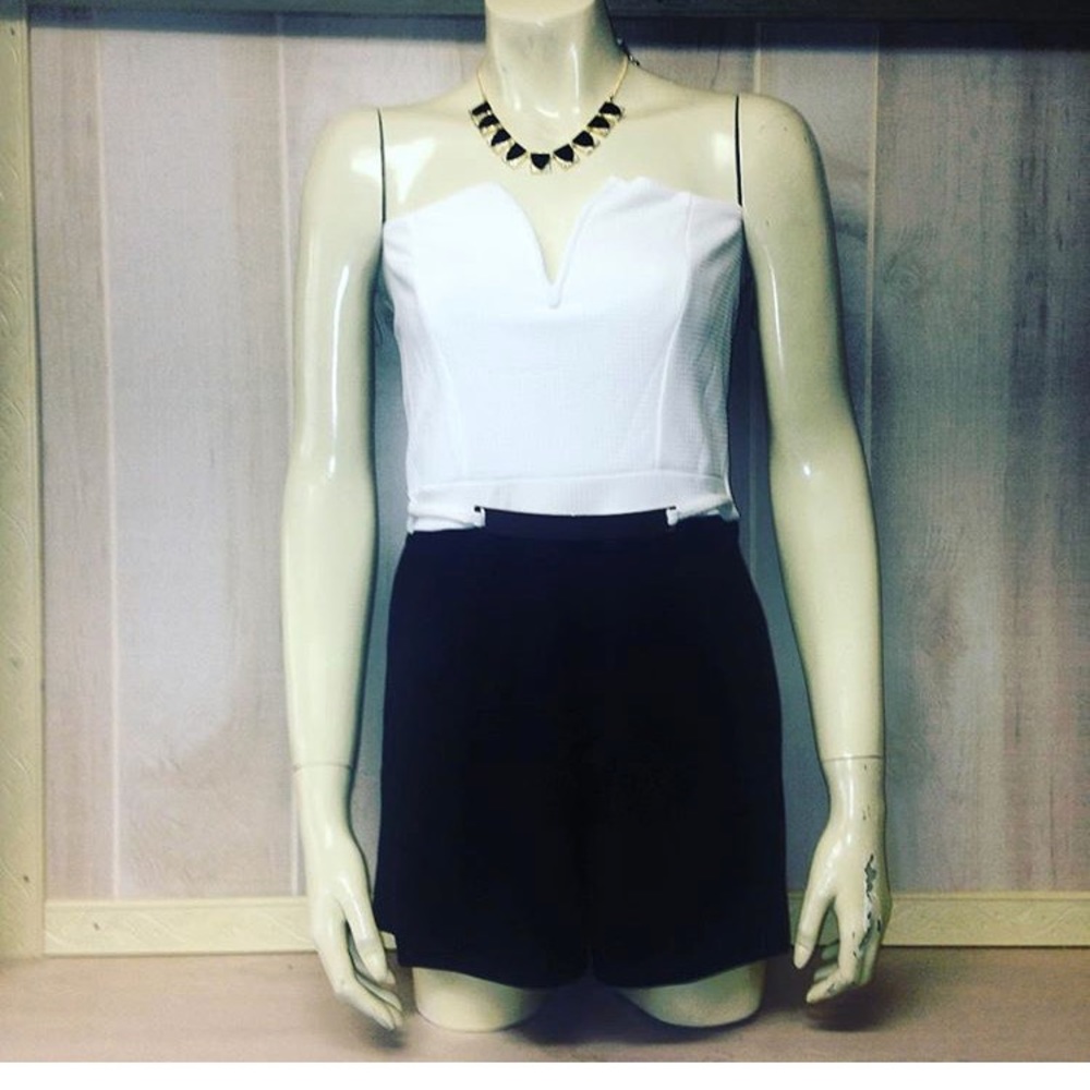 Black and white romper
