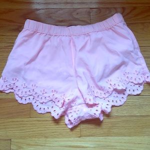 Abercrombie Kids Pink Scalloped Loose Shorts