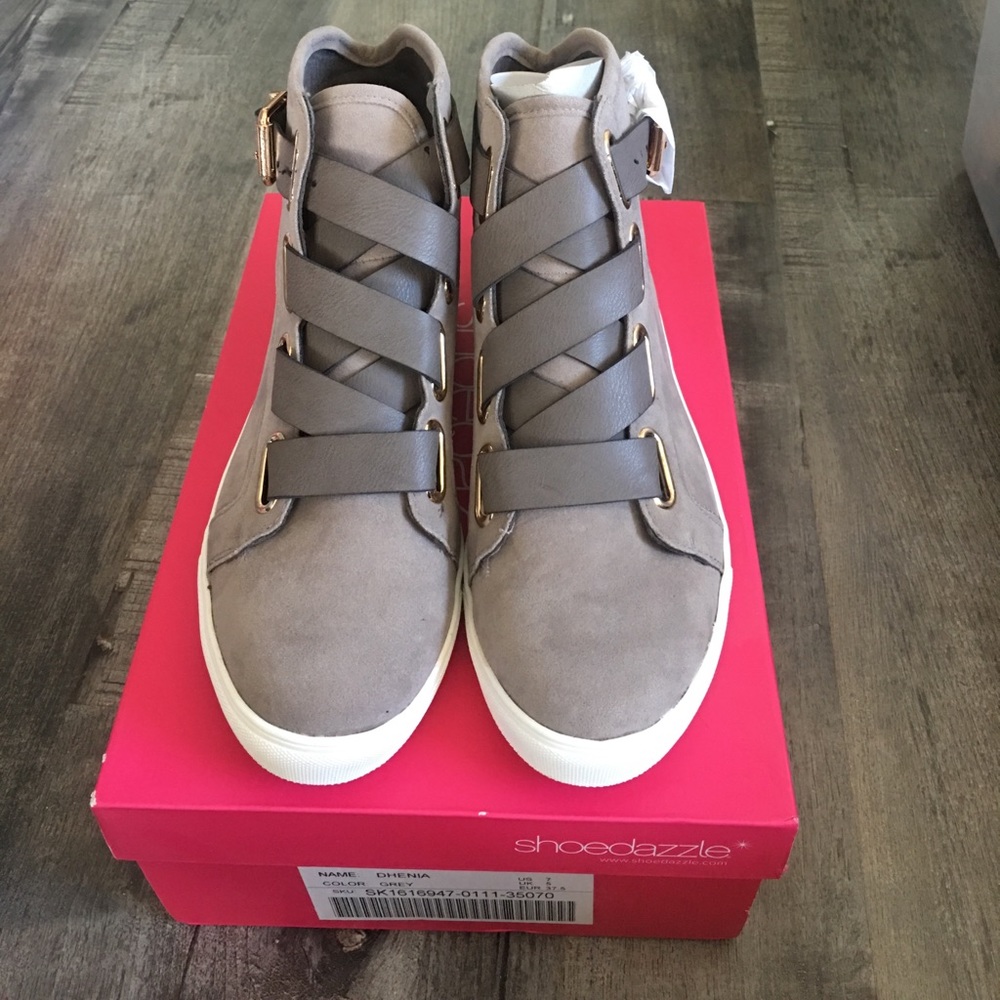 New Just Fab High Top Suede Sneakers