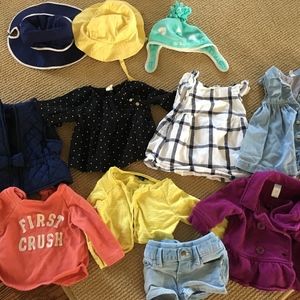 Baby girl clothes and hats
