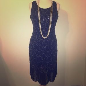 1920s sequined flapper dress