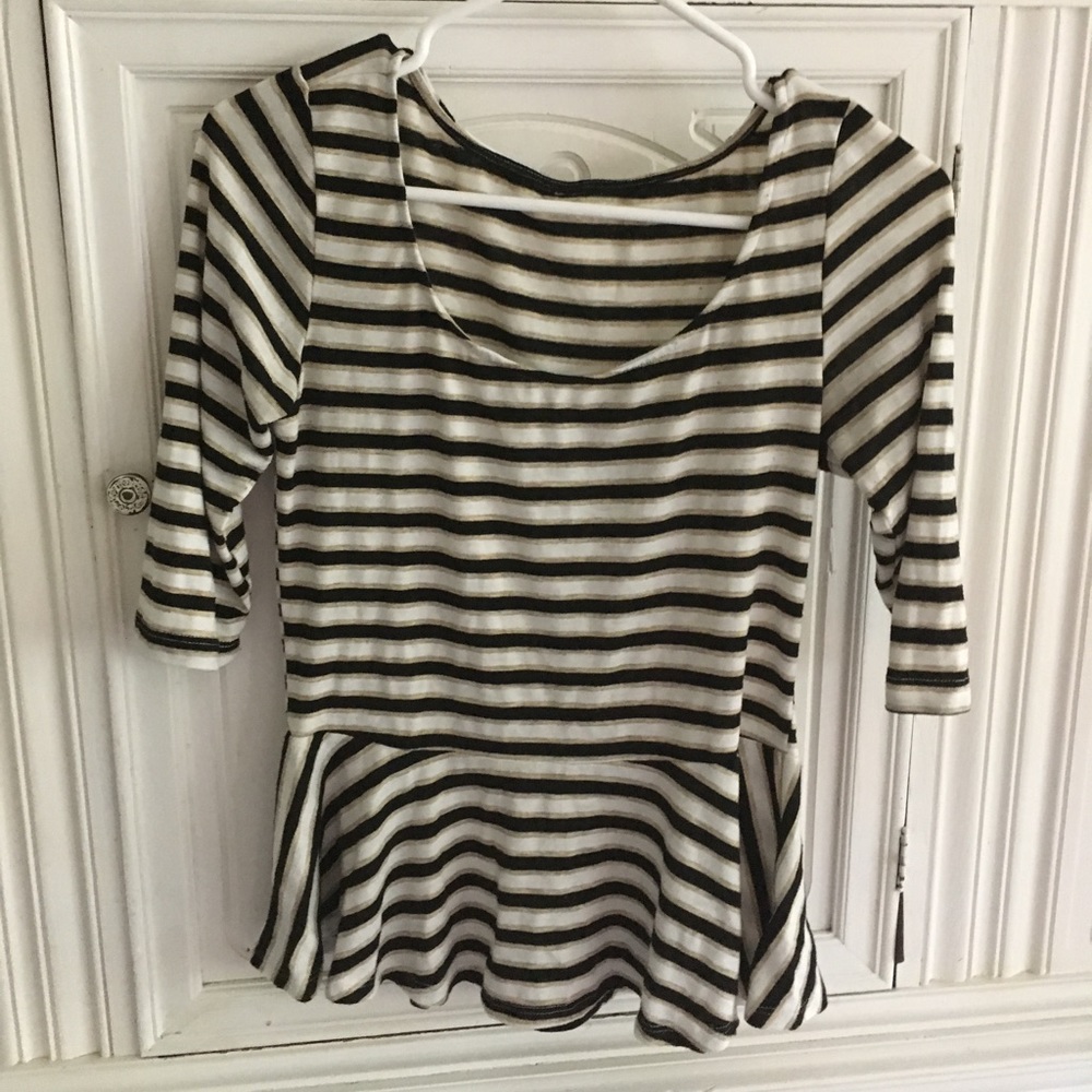 Adorable BP (Nordstrom) Striped Peplum Top