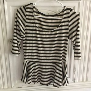 Adorable BP (Nordstrom) Striped Peplum Top