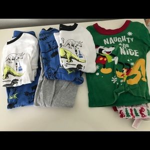 Three pairs of toddler pajamas