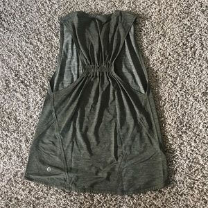 High neck green lululemon tank