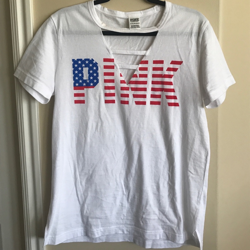 Victoria's Secret PINK flag tee