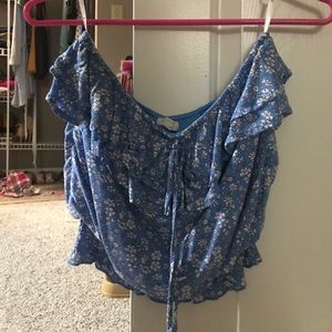 strapless flower top