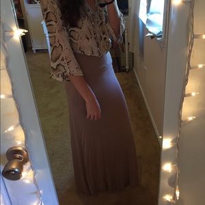 Tan maxi skirt