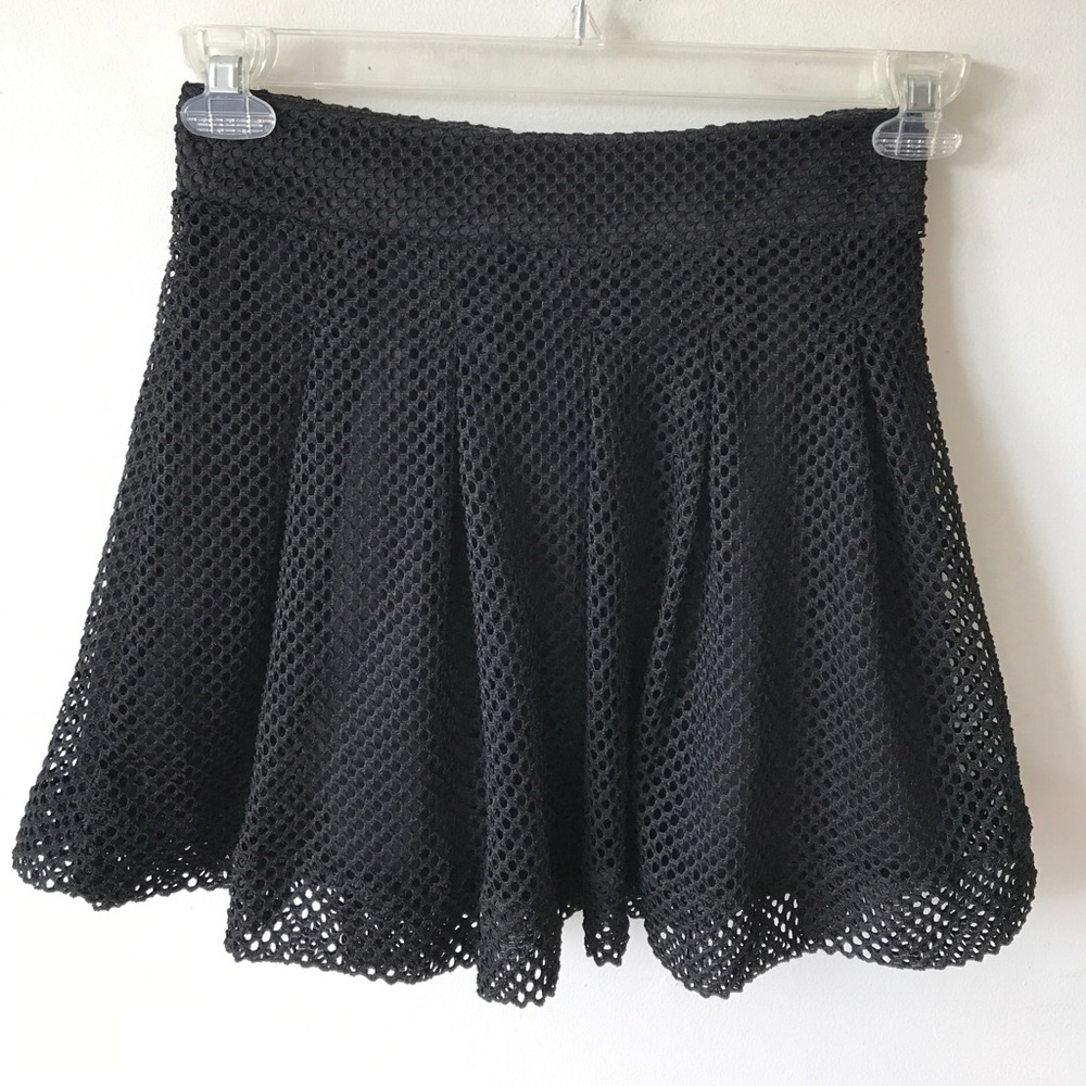 Banana Republic Black Lace Skater Skirt