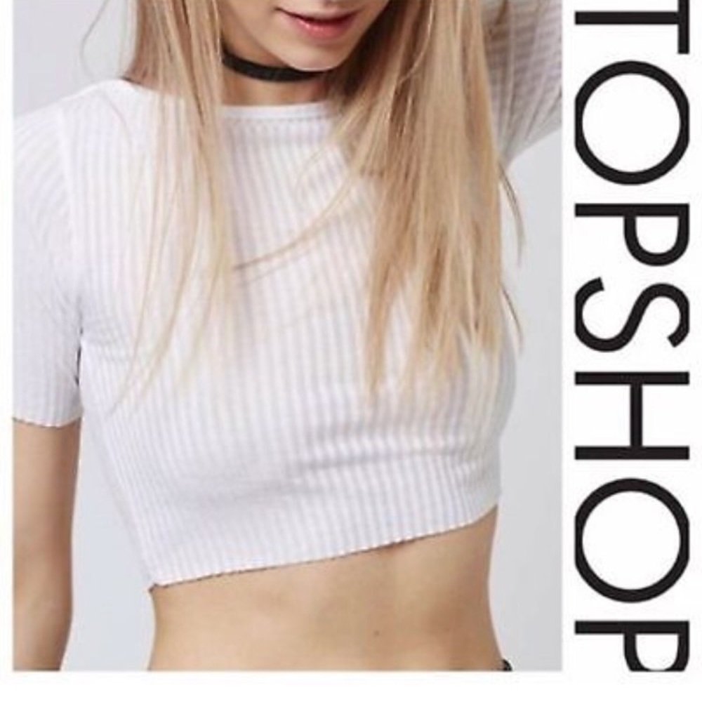 TOPSHOP white crop top