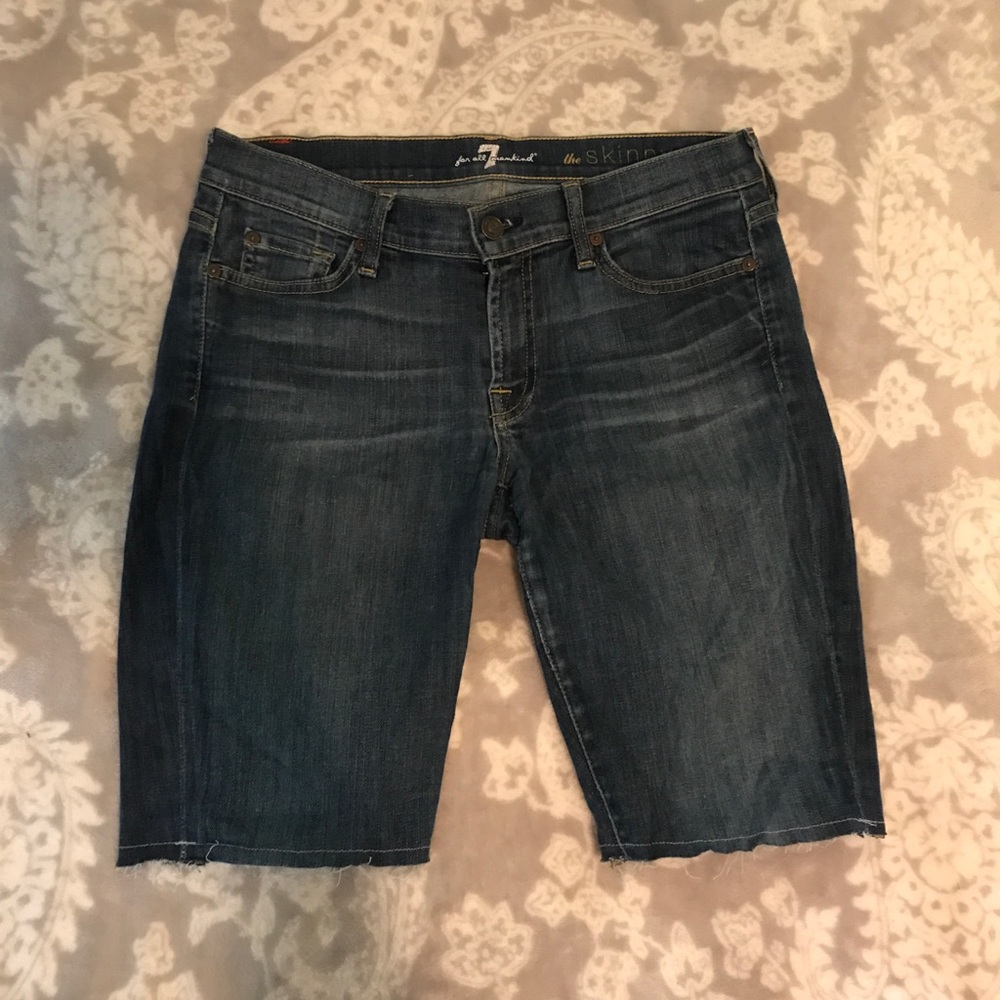 7 For All Man Kind Bermuda style jean shorts