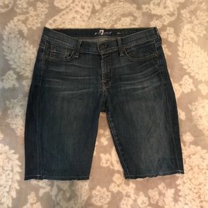 7 For All Man Kind Bermuda style jean shorts