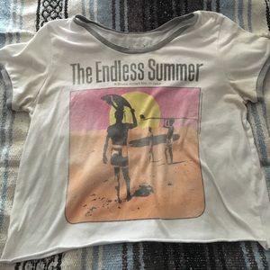 White "The Endless Summer" crop top