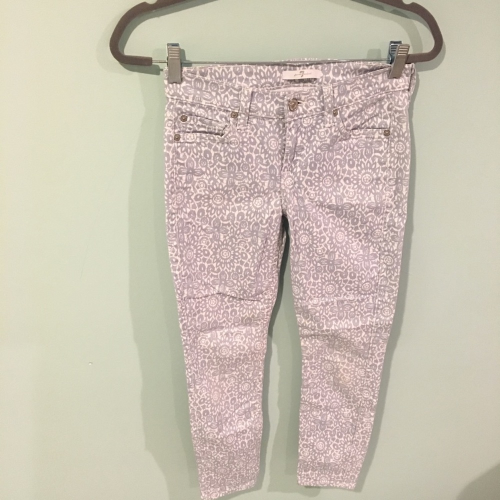 7 For All Mankind floral pants