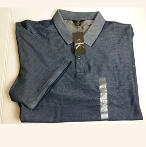 Calvin Klein Shirt Men 2XL Blue Short Sleeves