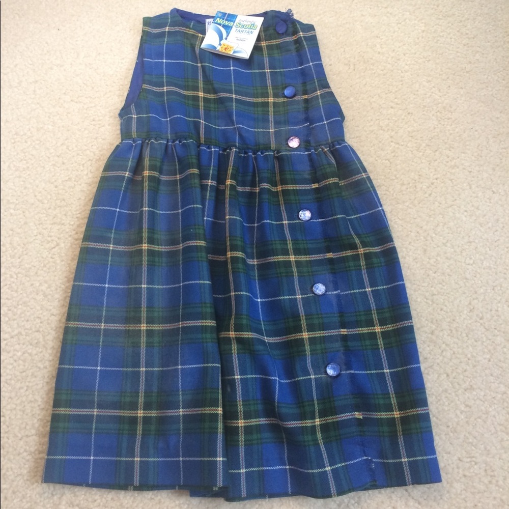 NWT tartan pinafore/plaid jumper