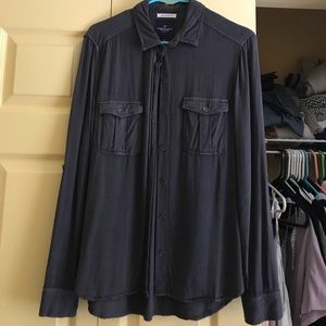 American Eagle Boyfriend Fit button down blouse