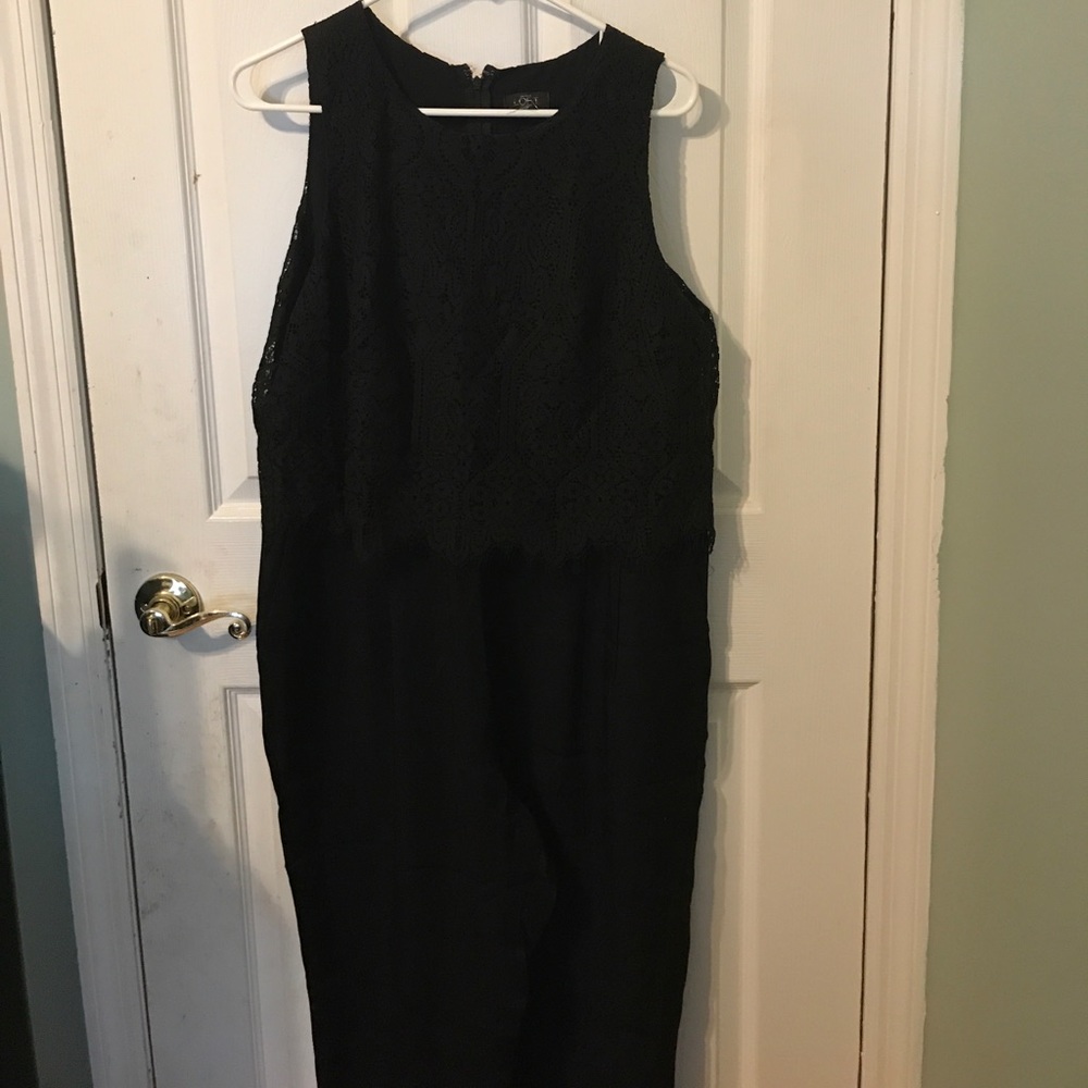 Ann Taylor Loft Lace Overlay Jumpsuit