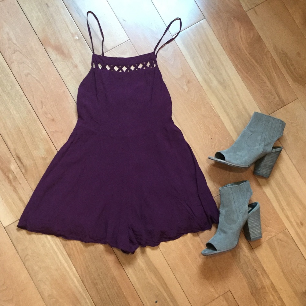 Kimchi Blue maroon romper