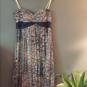 EUC Blue and Silver BCBG Maxi Dress