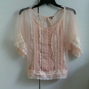 Lace Sheer Detailed Blouse