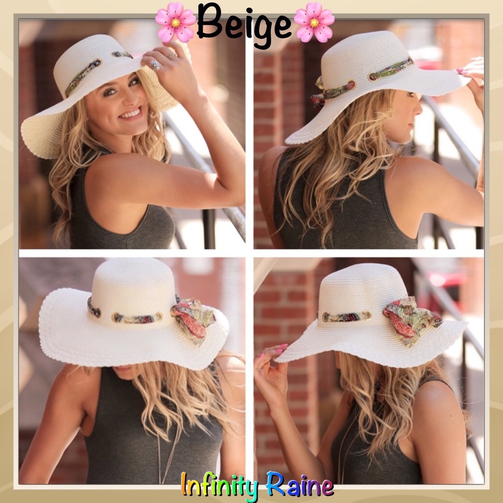 Classic Floppy SUNHATS👒 with beautiful Scarf detail,    🌈 CHOOSE COLOR ⬇️