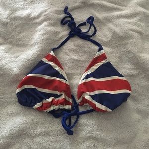 Union Jack bikini top