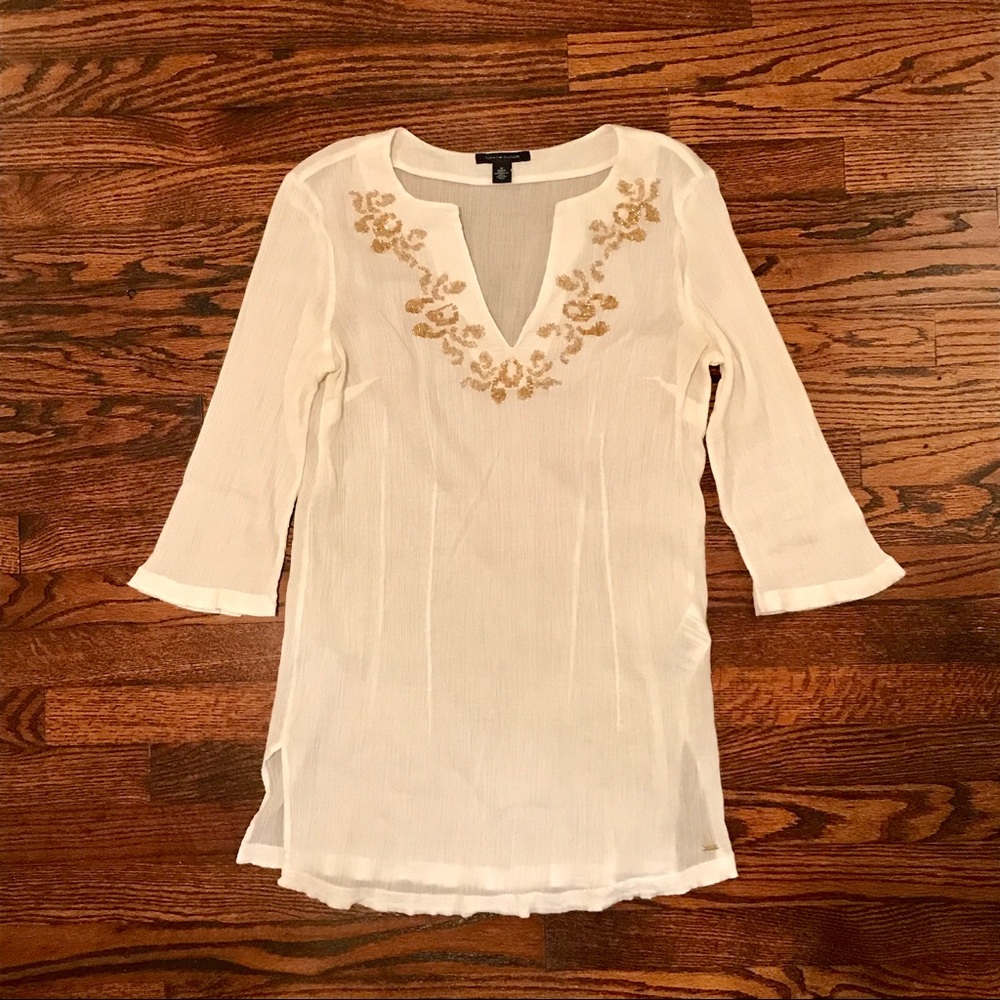 Tommy Hilfiger white swimsuit cover up