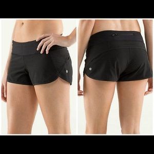 Black Lululemon Speed Shorts Size 2