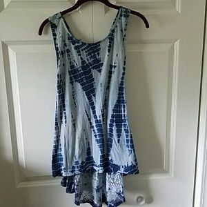 Tie-dye Tank with Lace on Back