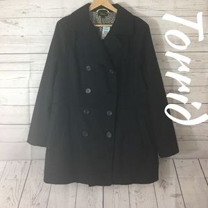 Torrid Black Peacoat NWT
