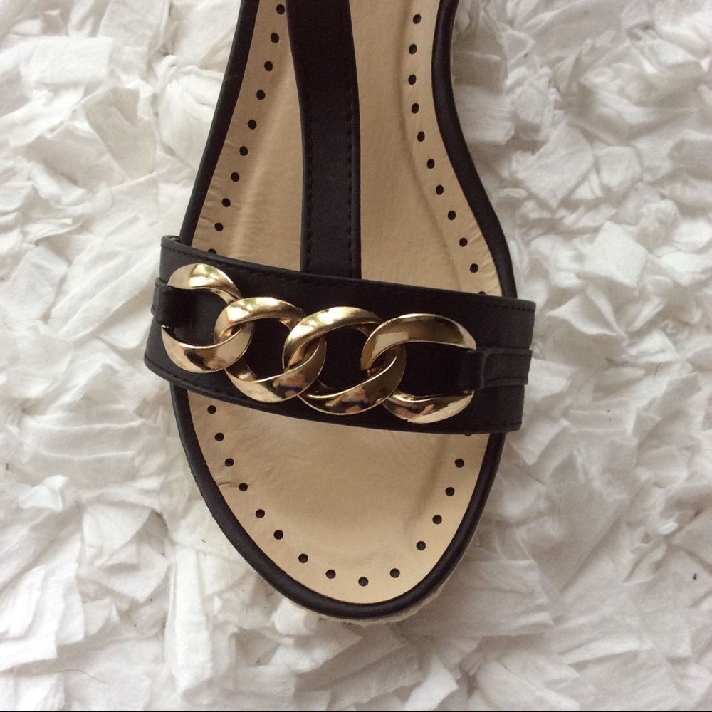 ✨HP✨NIB Chain Espadrille Platform Wedge - Picture 2 of 4