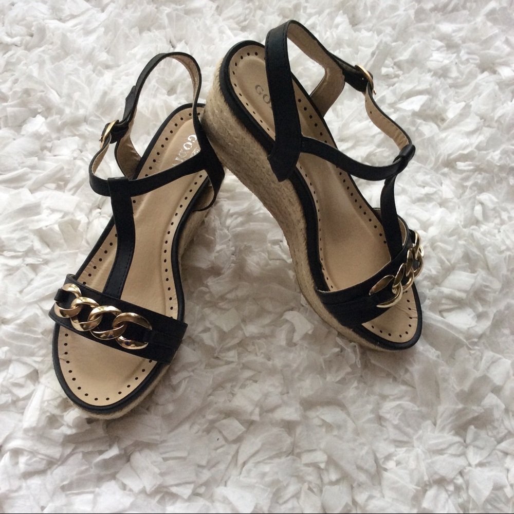 ✨HP✨NIB Chain Espadrille Platform Wedge - Picture 3 of 4