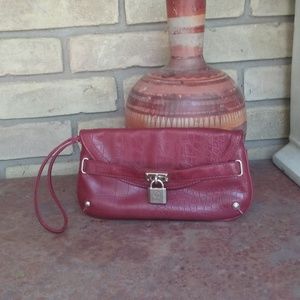Jennifer Lopez Red Clutch Wristlet