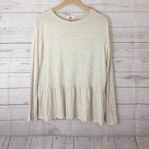 Old Navy Peplum Long Sleeve Top