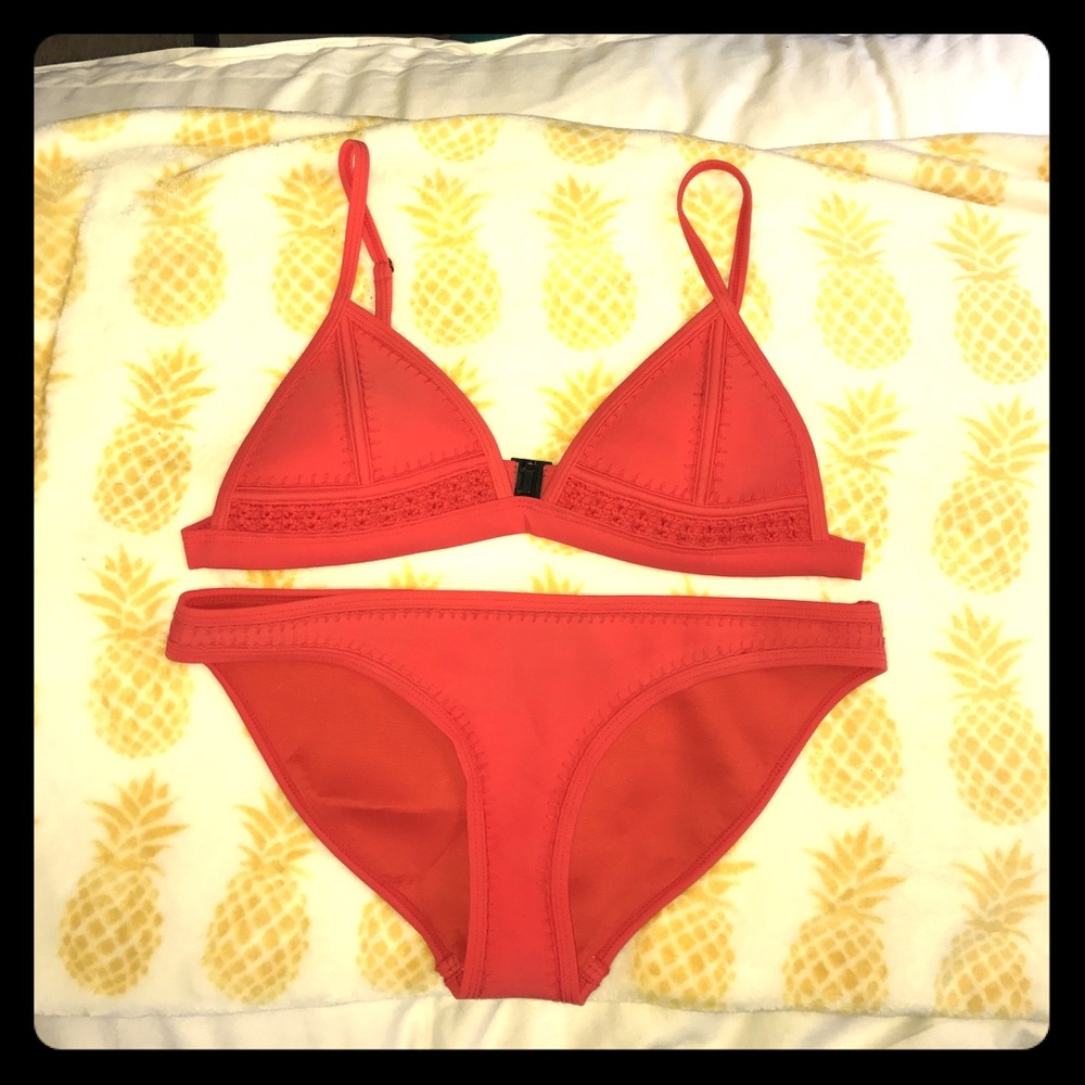 Coral Triangl Bathing Suit