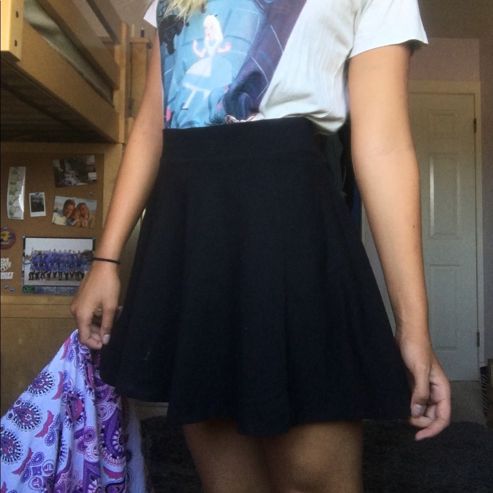 H&M black skater skirt