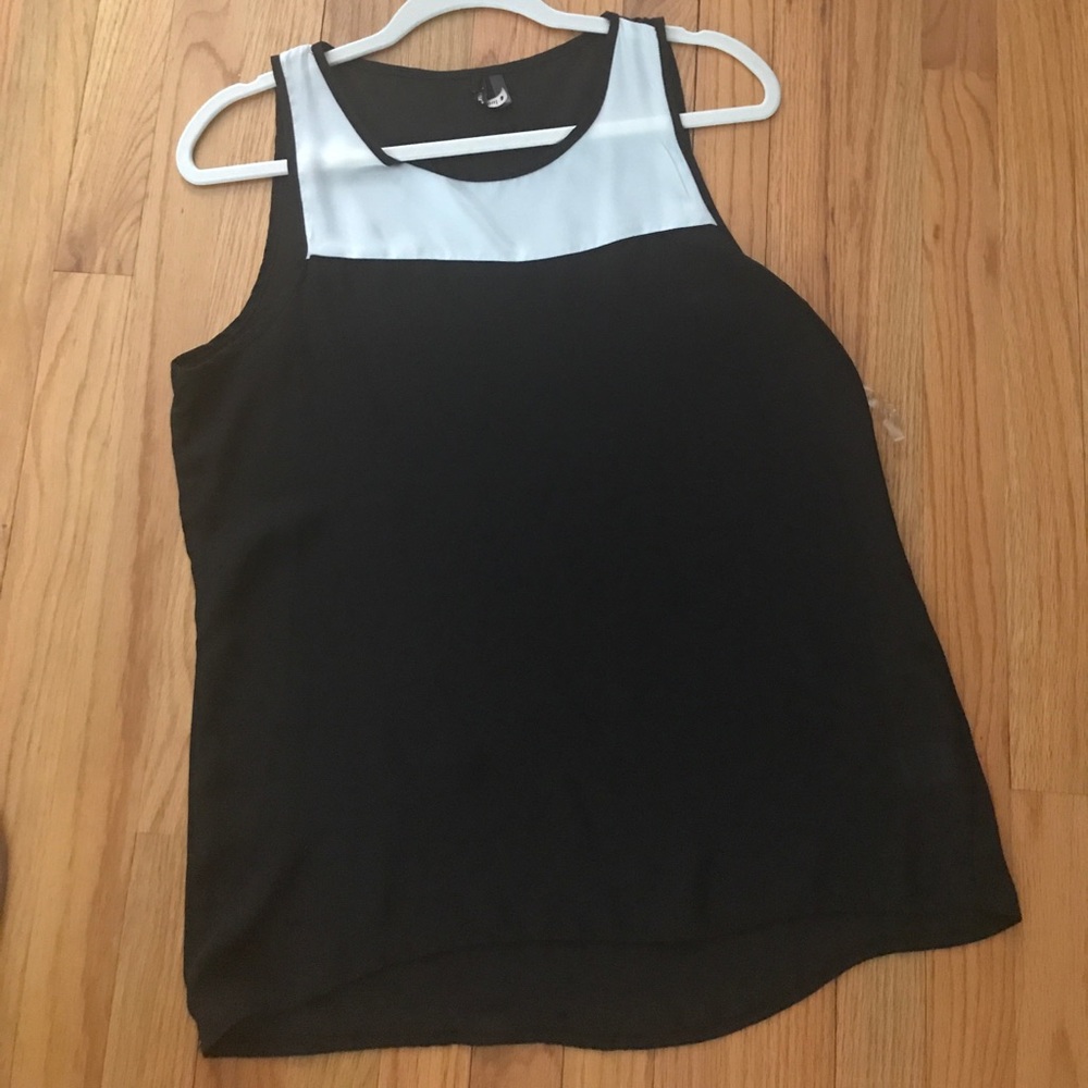 Black and white blouse