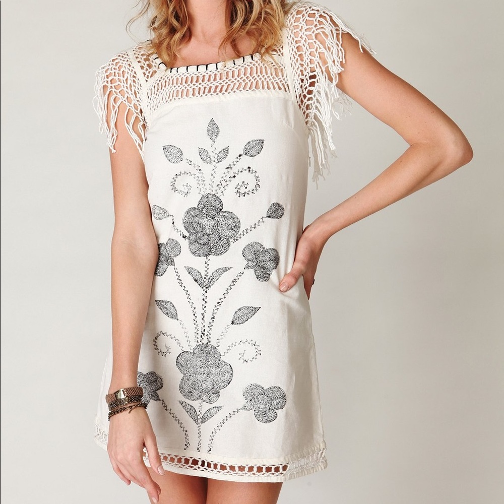 Free People - Mexican Embroidered Shift Dress