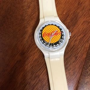Vintage 1980s Swiss swatch watch Coca Cola