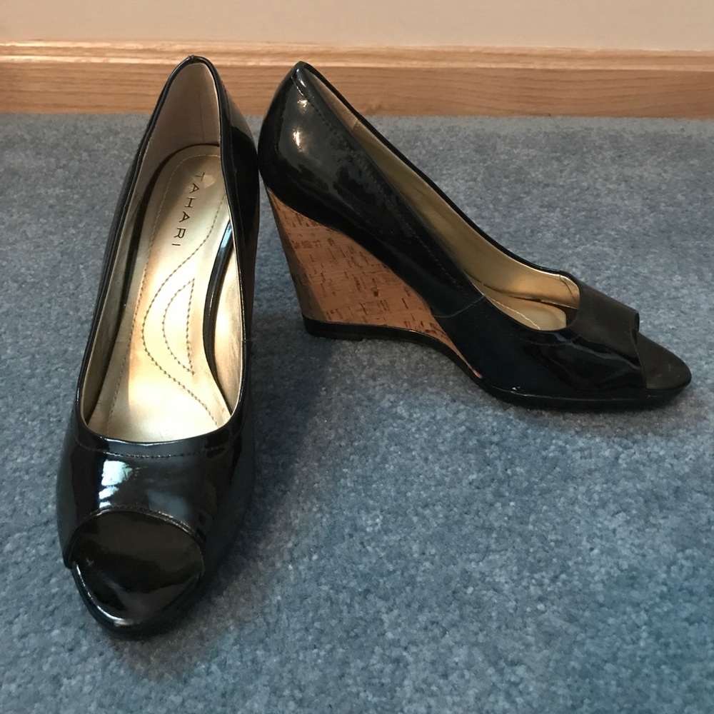 Tahari Open Toe Wedge