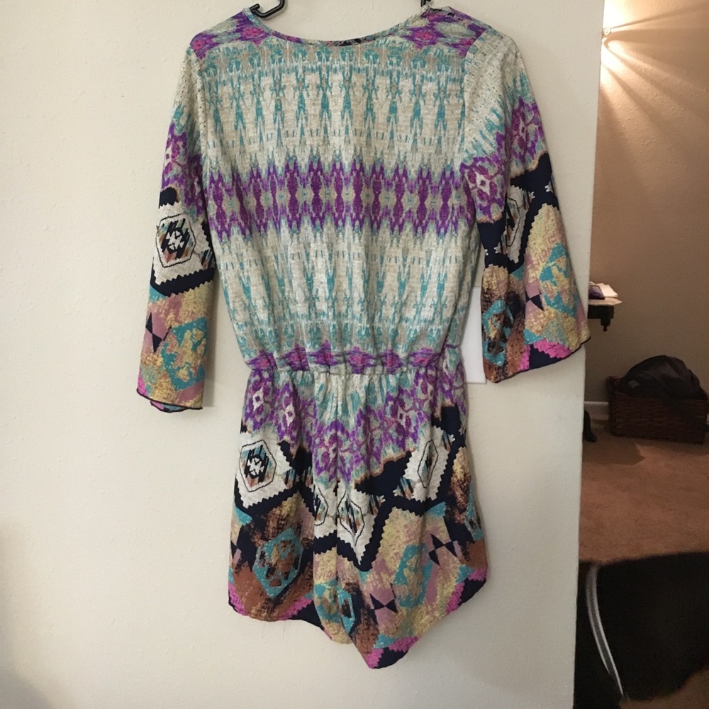 Multi-colored romper, only worn once!!