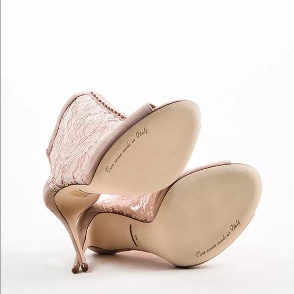 Dolce&Gabbana Suede Lace peep toe Booties - Picture 3 of 5