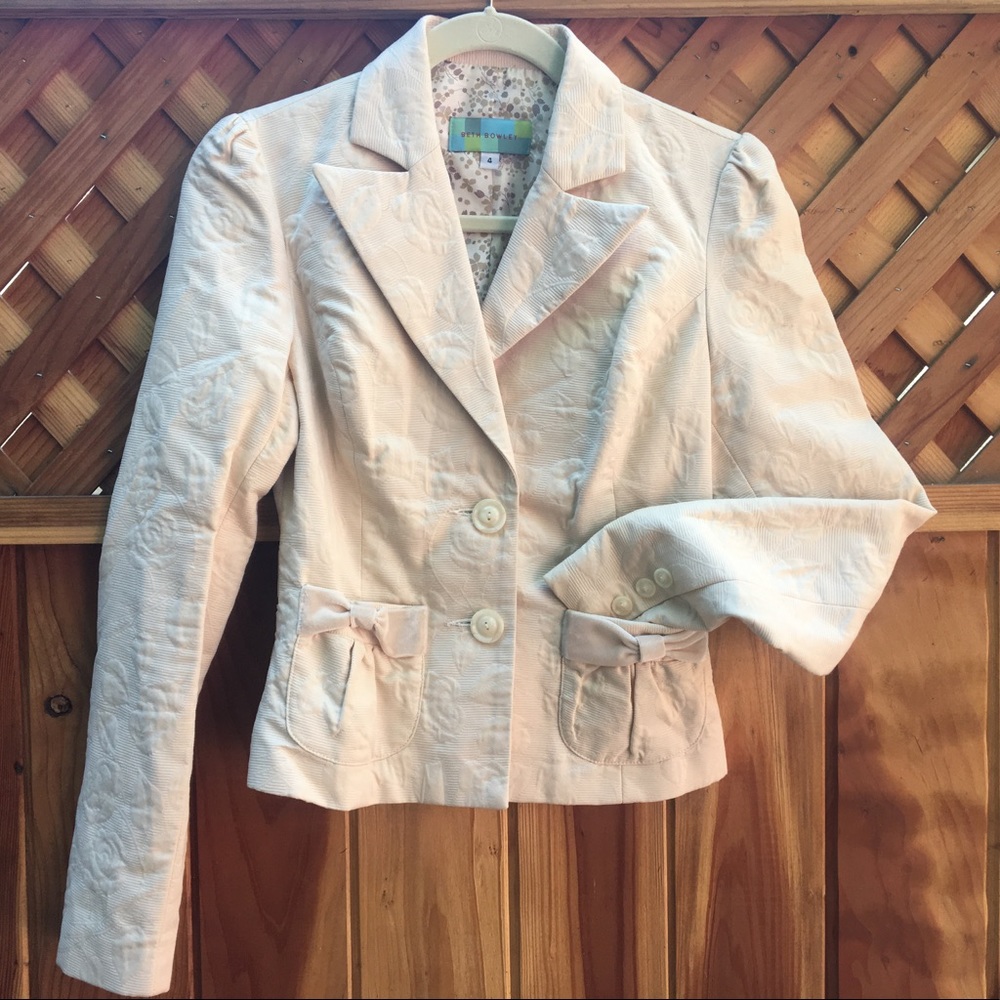 Beth Bowley Creme Cotton Jacquard Jacket