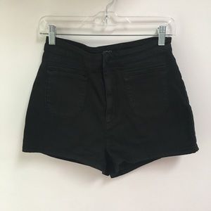 Urban Outfitters | High Waisted Black Denim Shorts