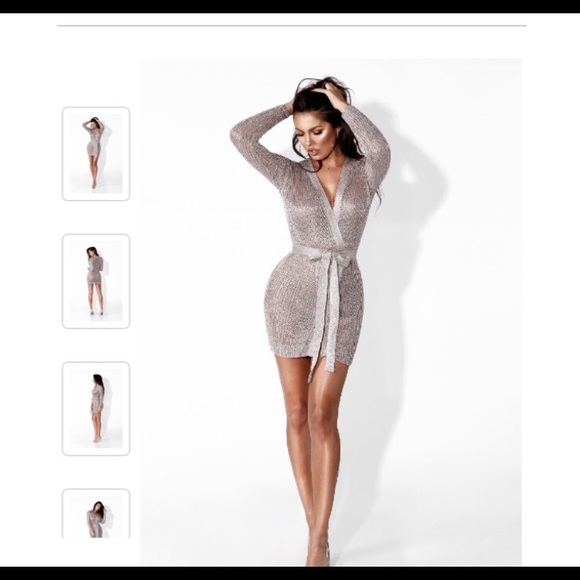 rose gold cardigan dress