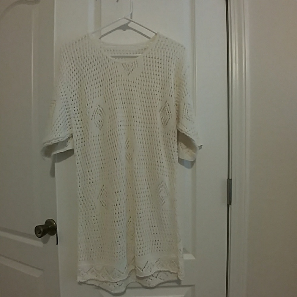 White Crochet Tunic