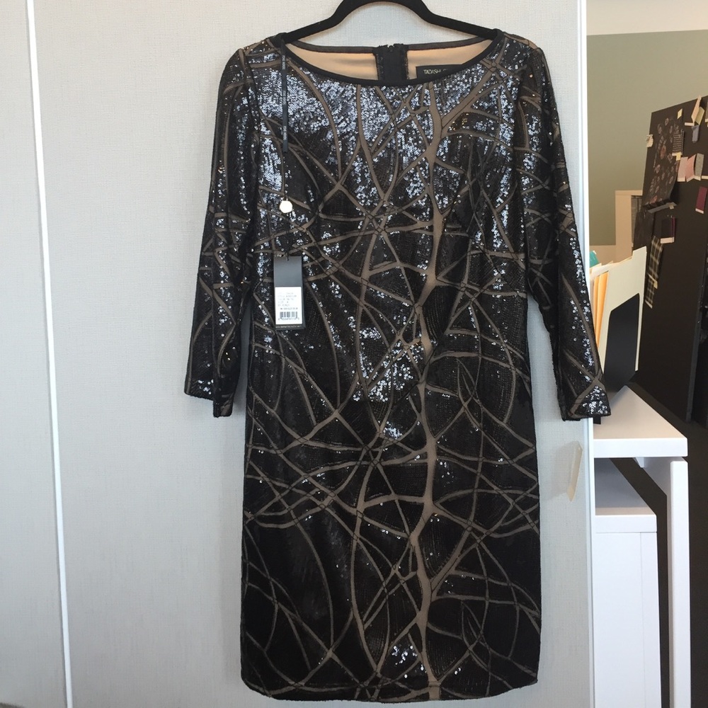 Tadashi Shoji sequin midi dress
