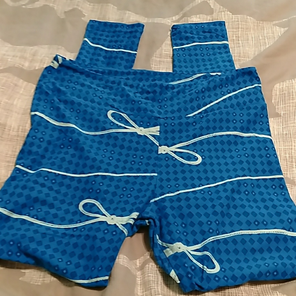 Lularoe blue & navy with white bows, UNICORN!!!
